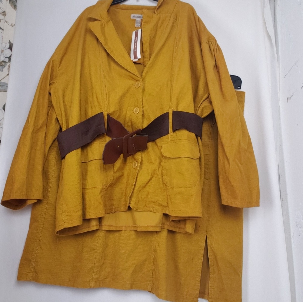 Gold Flava Gold Belted Corduroy 2pc Skirt Set